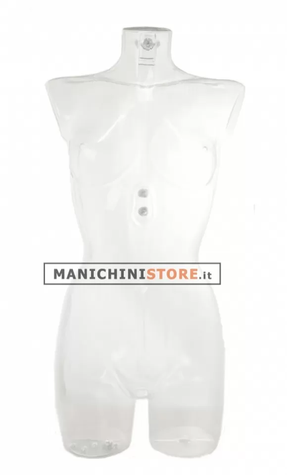 Busto manichino donna trasparente