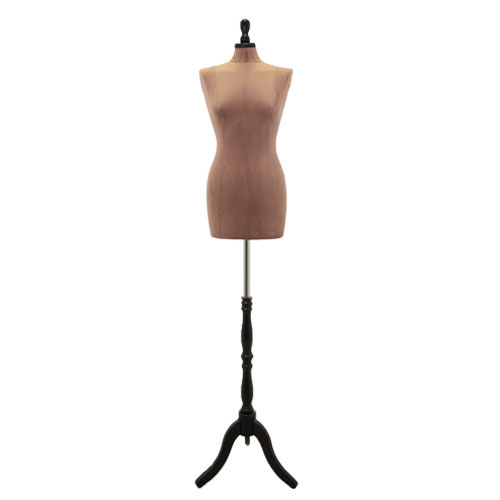 Busto sartoriale donna tg.42 in velluto rosa antico e base treppiede