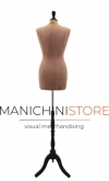 Busto sartoriale donna tg.42 in velluto rosa antico e base treppiede
