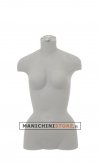 Busto donna da banco in vetroresina grezza - grigio