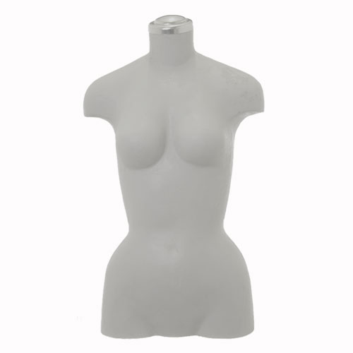 Busto donna da banco in vetroresina grezza - grigio