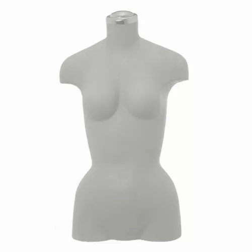 Busto donna da banco in vetroresina grezza - grigio