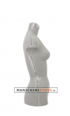 Busto donna da banco in vetroresina grezza - grigio