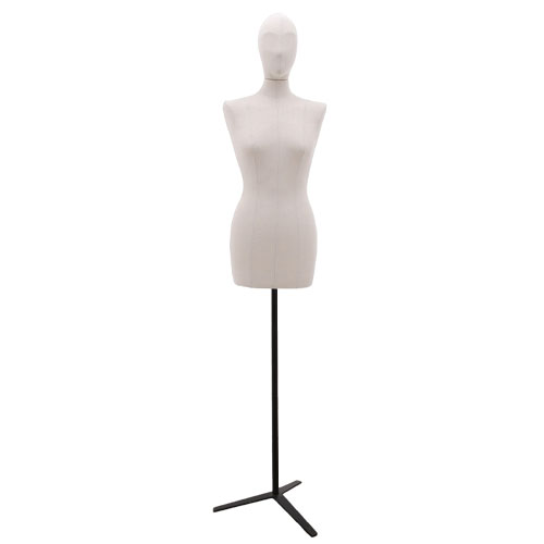 Busto donna rivestito in lino base treppiede - ex noleggio