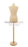 Busto sartoriale donna con base in legno