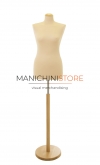 Busto sartoriale donna con base in legno