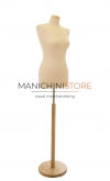 Busto sartoriale donna con base in legno