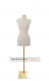 Busto donna in lino con base rettangolare oro