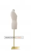Busto donna in lino con base rettangolare oro