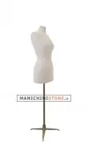 Busto donna in lino con base treppiede bronzo