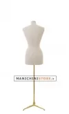Busto donna in lino con base treppiede oro