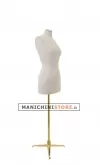 Busto donna in lino con base treppiede oro