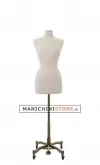 Busto donna in lino con base worker bronzo