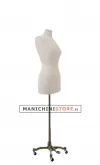 Busto donna in lino con base worker bronzo
