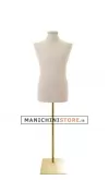 Busto uomo in lino con base rettangolare oro