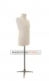 Busto uomo in lino con base treppiede bronzo