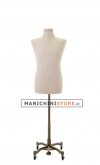 Busto uomo in lino con base worker bronzo