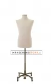 Busto uomo in lino con base worker bronzo
