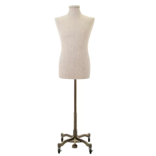Busto uomo in lino con base worker bronzo