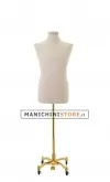 Busto uomo in lino con base worker oro