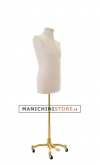 Busto uomo in lino con base worker oro