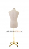 Busto uomo in lino con base worker oro