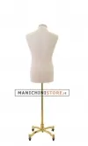 Busto uomo in lino con base worker oro