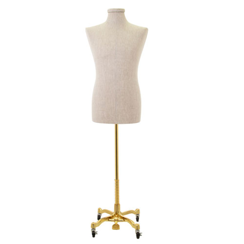 Busto uomo in lino con base worker oro