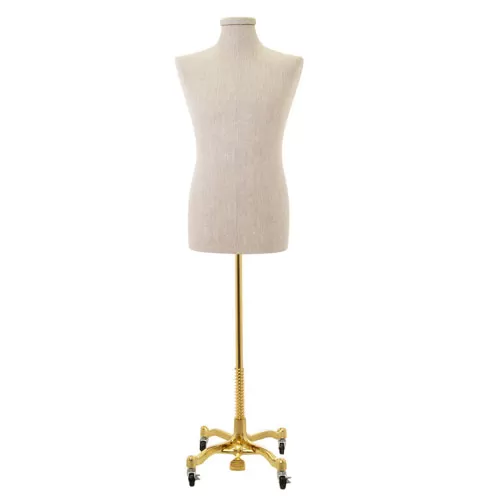 Busto uomo in lino con base worker oro