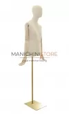Noleggio busto uomo in lino con braccia legno e base oro