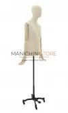 Busto uomo in lino con braccia legno e base worker