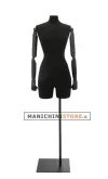 Busto donna black lycra con braccia legno e mezza gamba