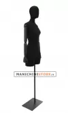 Busto donna black lycra con braccia legno e mezza gamba