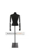 Busto donna black lycra con braccia legno e mezza gamba