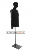 Busto uomo black lycra con braccia legno