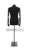 Busto uomo black lycra con braccia legno