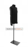 Busto uomo black lycra con braccia legno