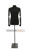 Busto uomo black lycra con braccia legno