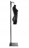 Busto manichino donna precolorato nero con base a scaletta