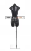 Busto manichino donna nero NEW con base cromata