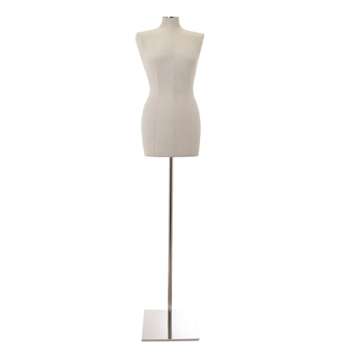 Busto donna in Lino con base cromata - fine serie