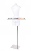 Busto manichino donna bianco NEW con base cromata