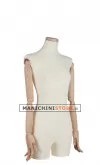Busto torso donna rivestito in lycra con braccia in legno