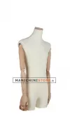 Busto torso uomo rivestito in lycra con braccia in legno