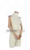 Busto uomo rivestito in lycra con spalline e braccia in legno