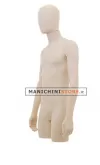 Busto torso uomo in plastica carne con testa a uovo