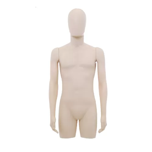 Busto torso uomo in plastica carne con testa a uovo