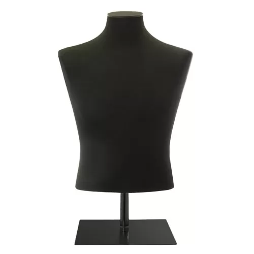 Busto uomo black lycra con base da banco