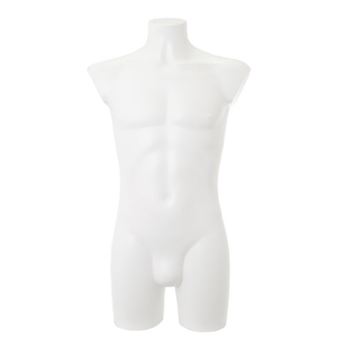Busto manichino uomo precolorato bianco
