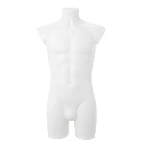 Busto manichino uomo precolorato bianco